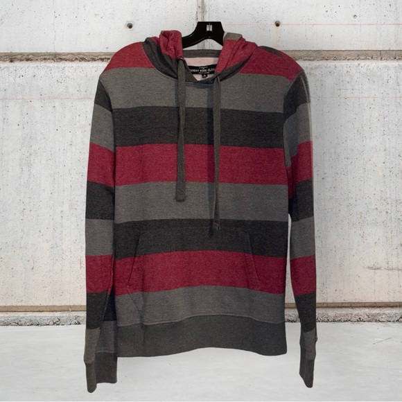 Sunday Work Clothes Other - Sunday Work Clothes Mens Hoodie Size‎ M  Striped Drawstring Pockets Outdoors EUC